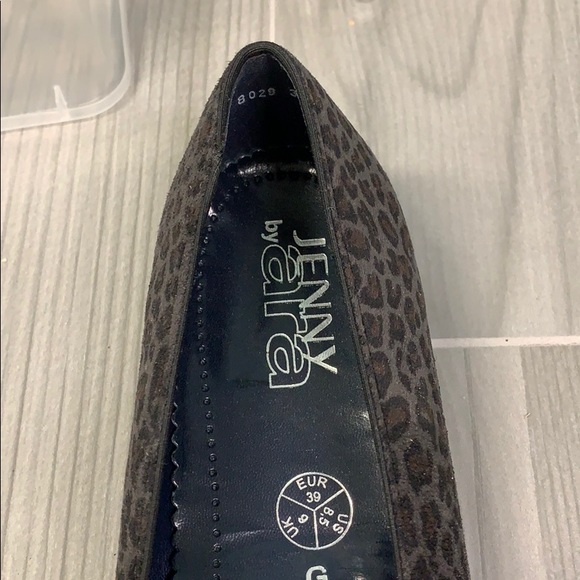 🆕 NWOT JENNY by ARA leopard suede flats w/ bow - Picture 9 of 13
